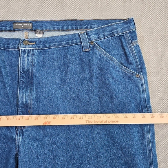 Saddlebred Big & Tall Carpenter Jeans Men's 52x32 Medium Wash Style 8958 NWT - Picture 11 of 16